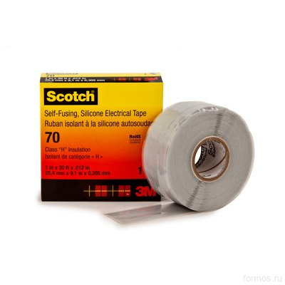Scotch ® 70, самослипающаяся. силиконовая резиновая изоляционная лента, 25мм х 9м