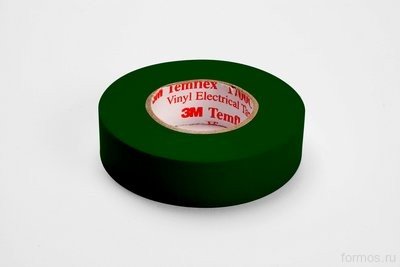 Изоляционная лента Temflex ™ 1300  зеленая 15мм x 10м