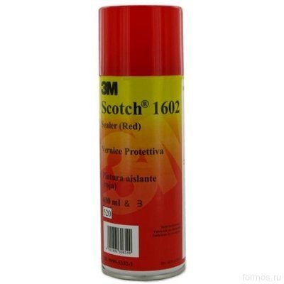 Scotch ® 1602 аэрозоль электротехнический для изоляции и защиты переключателей, электронных компонентов, красный, 400мл
