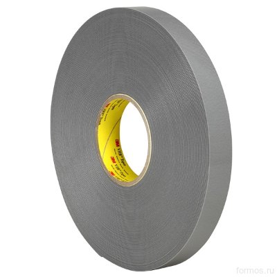 Скотч® 3M™ VHB™ 4957F (12мм Х 33м), 1,5 мм, цвет серый, нанесение от 0°С