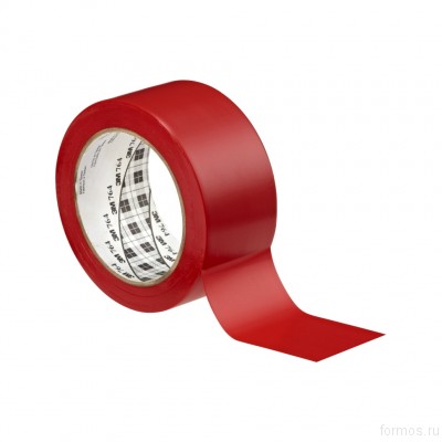 3M™ 764I (51 мм Х 32,9 м) экономичная лента для разметки на виниловой основе, цвет красный
