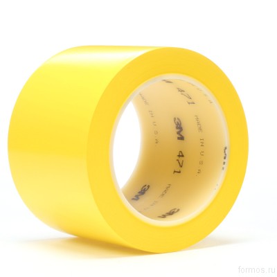Клейкая лента для разметки пола 3M™ 471 (75 мм Х 33 м), цвет желтый