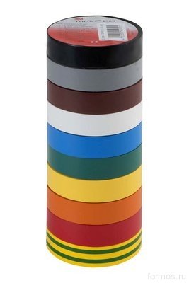 Изоляционная лента Temflex ™ 1300  набор цветных лент 10шт 15ммx10м