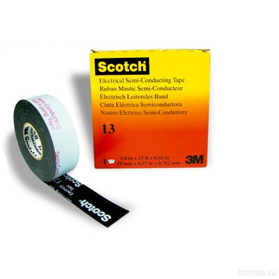 Scotch ® 13, самослипающаяся полупроводящая резиновая лента, 19мм х 4,5м