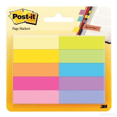 3M™ 670-10AB набор бумажных клейких закладок Post-it ®, 12,7 мм