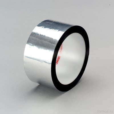 Односторонний Скотч® 3M™ 850 (50мм Х 65,8м) основа ПЭФ, серебряная, отражающая, металлизированная, 24рул\коробка